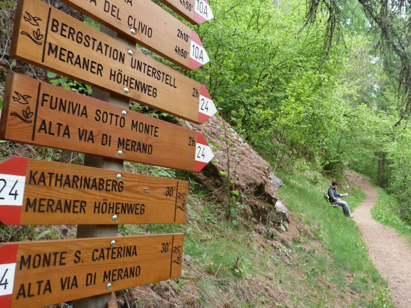 Einstieg Meraner Höhenweg in Katharinaberg 